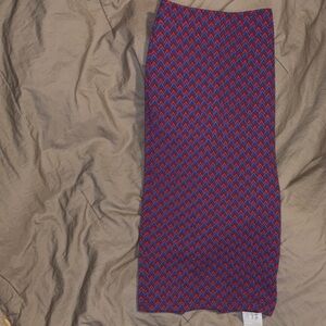 American Apparel Blue and Red Pencil Skirt